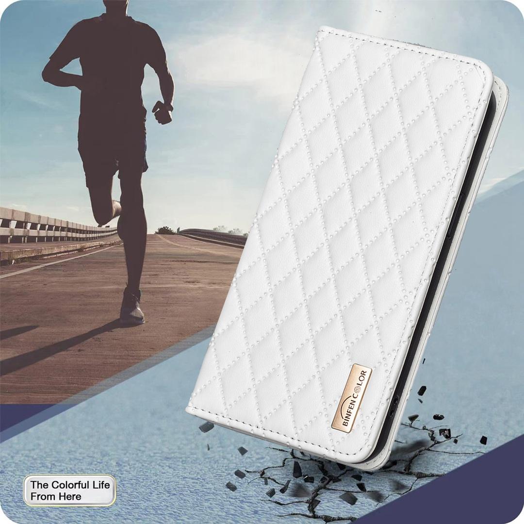 For Redmi Note 17 Pro 5G Global 163mm Diamond Lattice Magnetic Leather Flip Phone Case(White)