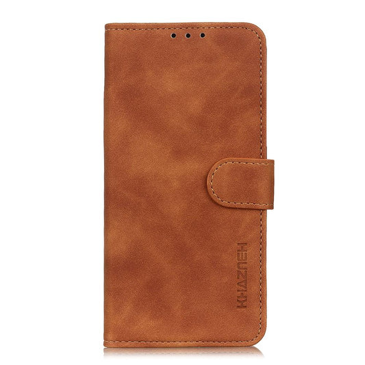 For Redmi 17 5G / 4G Global 170mm KHAZNEH Retro Texture Flip Leather Phone Case - Brown - EDA007073325D