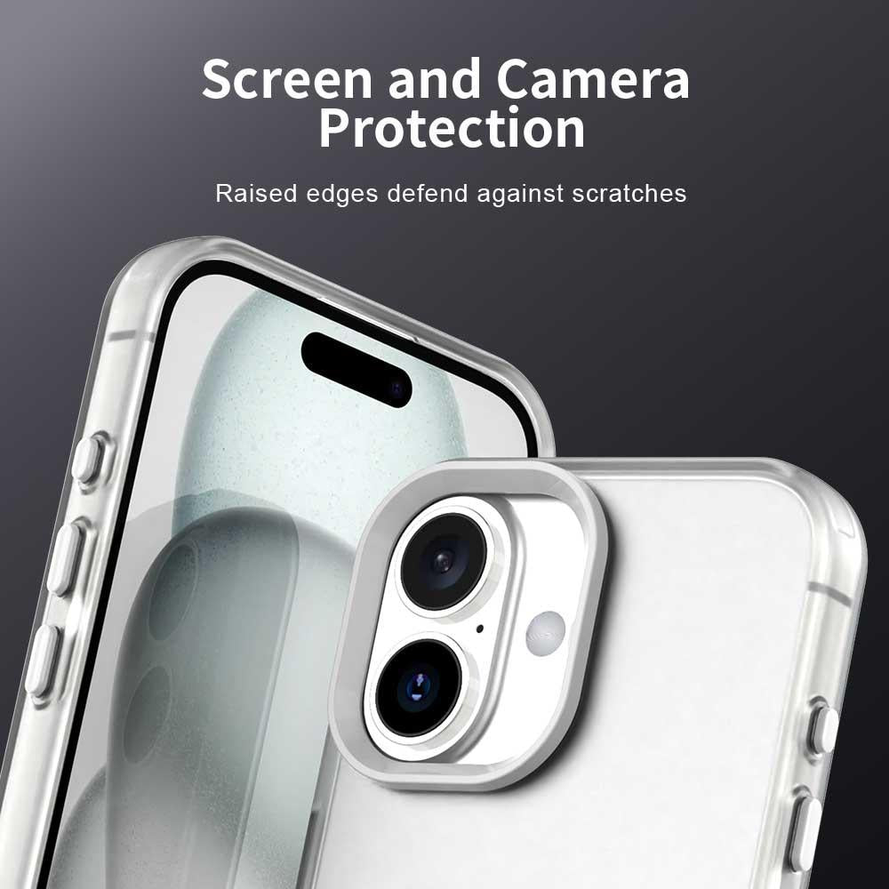 For iPhone 18 Candy PC Hybrid TPU Shockproof Phone Case - White - EDA007087828A