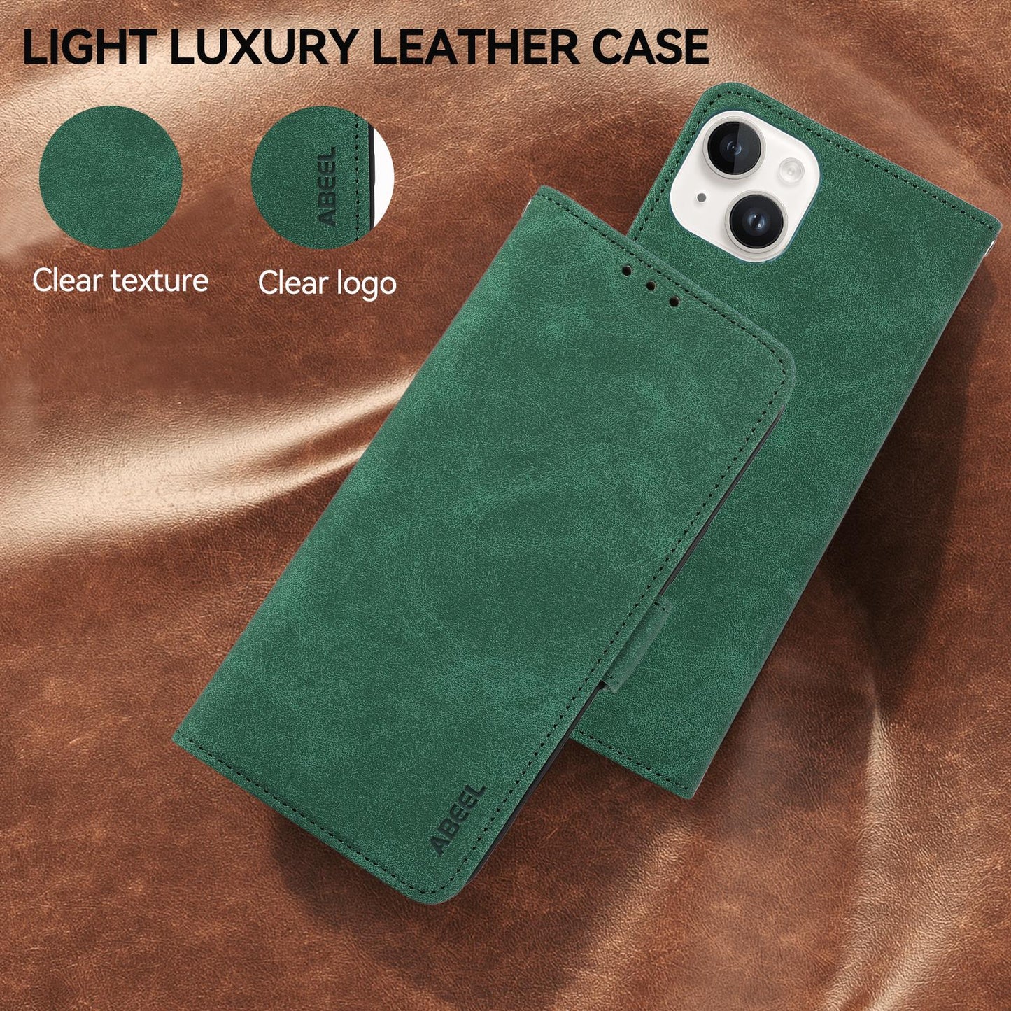 For Motorola Edge 70 Max 5G ABEEL Frosted Magnetic RFID Leather Phone Case(Green)