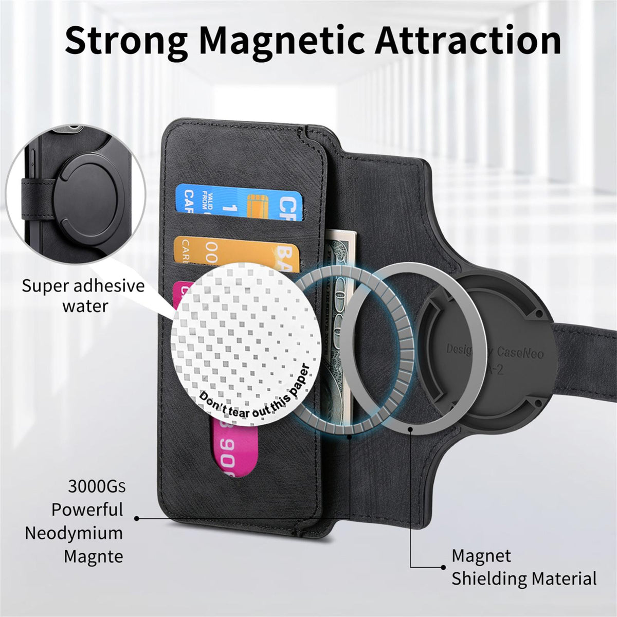 For Redmi K90 Pro Max / Poco F8 Ultra CaseNeo MagSafe RFID Anti-theft Retro Leather Phone Case(Black)