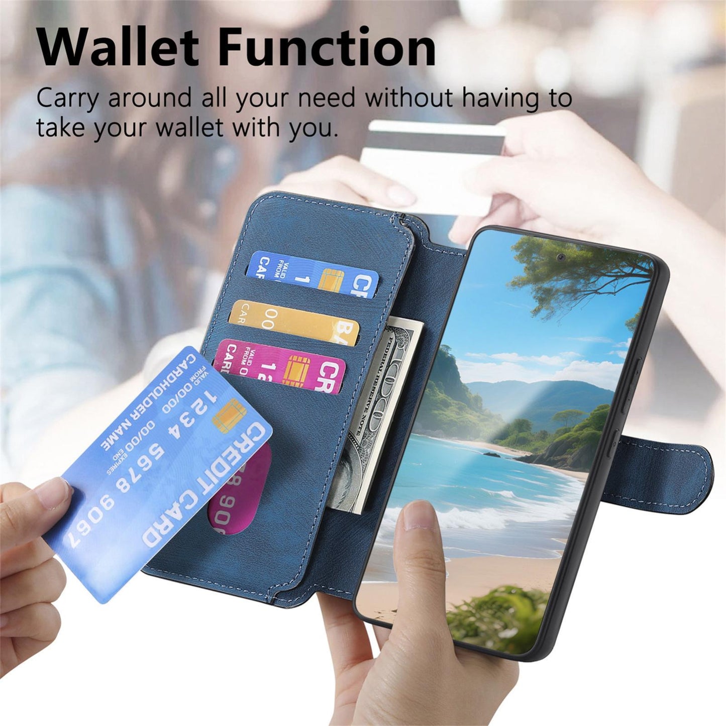 For Redmi K90 Pro Max / Poco F8 Ultra CaseNeo MagSafe RFID Anti-theft Retro Leather Phone Case(Blue)