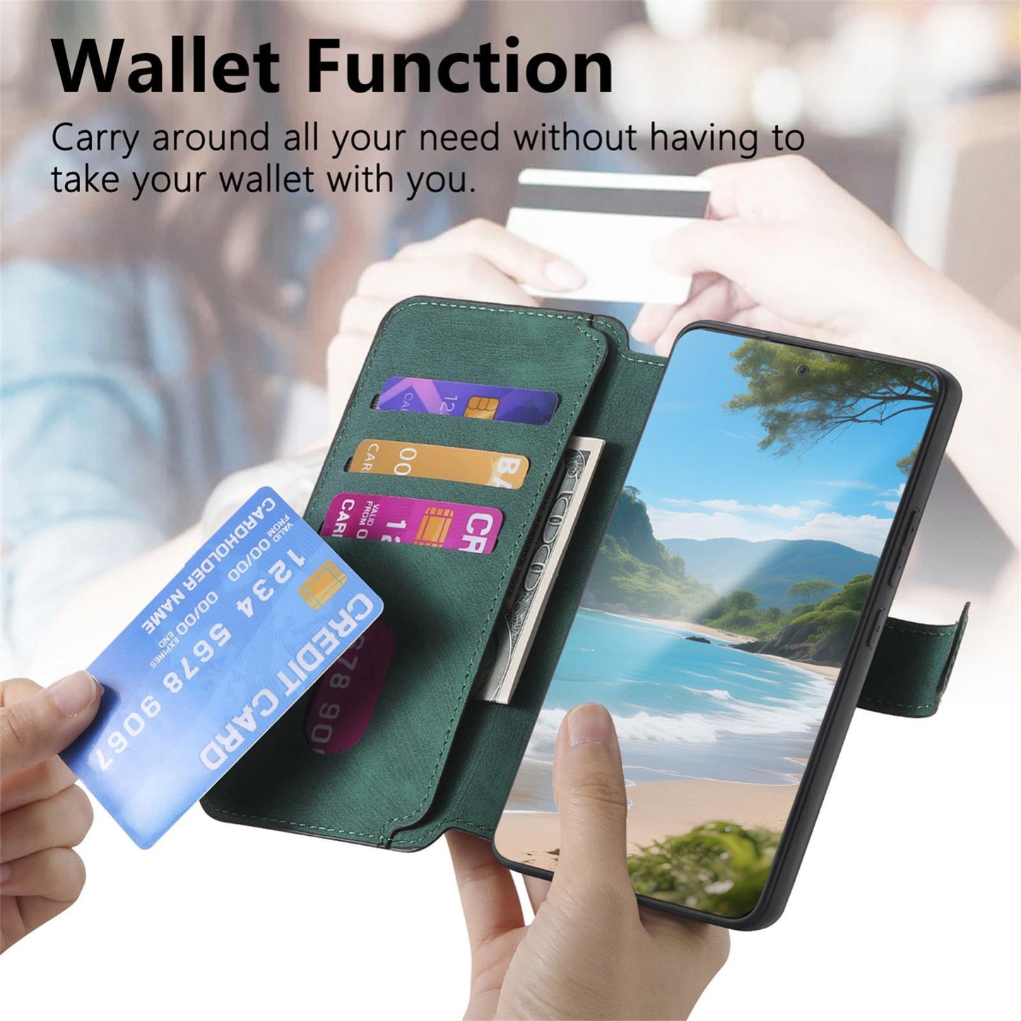 For Redmi K90 Pro Max / Poco F8 Ultra CaseNeo MagSafe RFID Anti-theft Retro Leather Phone Case(Green)