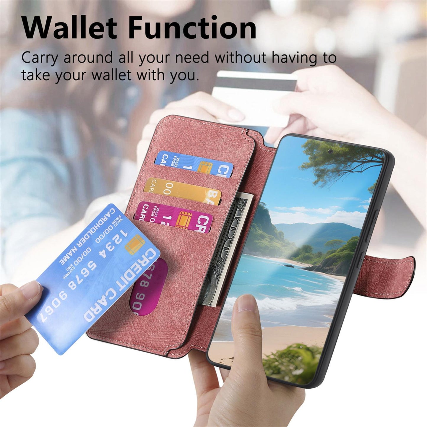 For Redmi K90 Pro Max / Poco F8 Ultra CaseNeo MagSafe RFID Anti-theft Retro Leather Phone Case(Pink)
