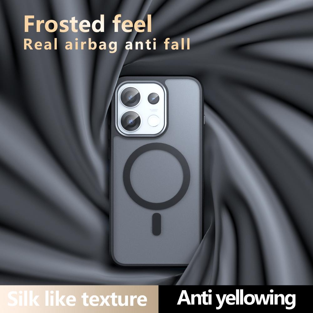 For OPPO Reno16 / Reno16 Pro Global Armor MagSafe PC Hybrid TPU Phone Case - Frosted Black - EDA007315017A