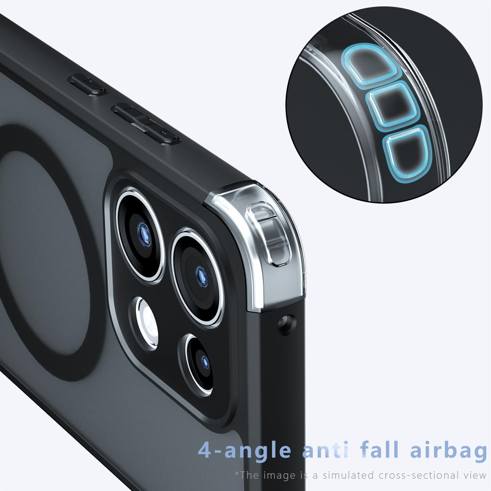 For OPPO Reno16 F / Reno16 FS / Reno16c Armor MagSafe PC Hybrid TPU Phone Case - Frosted Black - EDA007315018A