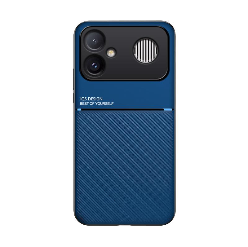 For Redmi K90 Max 5G Classic Tilt Strip Grain Magnetic PC Hybrid TPU Phone Case - Blue - EDA007358322D