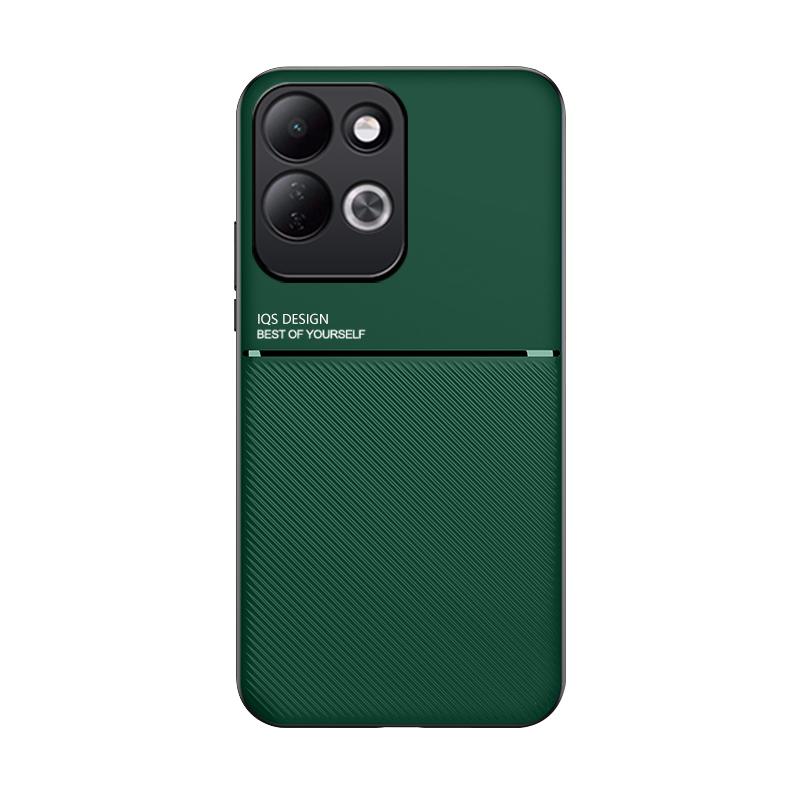 For Redmi 17 4G / 5G Global 170mm Classic Tilt Strip Grain Magnetic PC Hybrid TPU Phone Case - Green - EDA007358323C