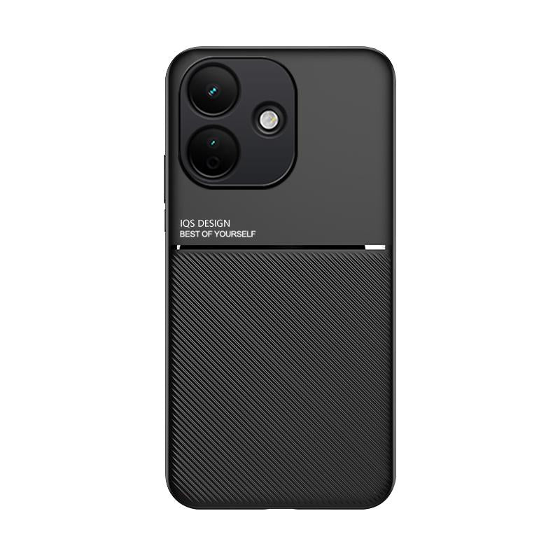 For Redmi Note 17 Pro 5G Global 163.5mm Classic Tilt Strip Grain Magnetic PC Hybrid TPU Phone Case - Black - EDA007358327A