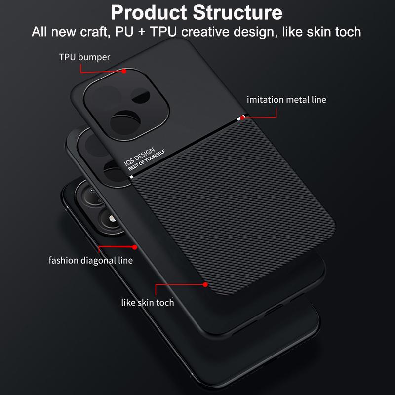 For Redmi Note 17 Pro 5G Global 163.5mm Classic Tilt Strip Grain Magnetic PC Hybrid TPU Phone Case - Green - EDA007358327C