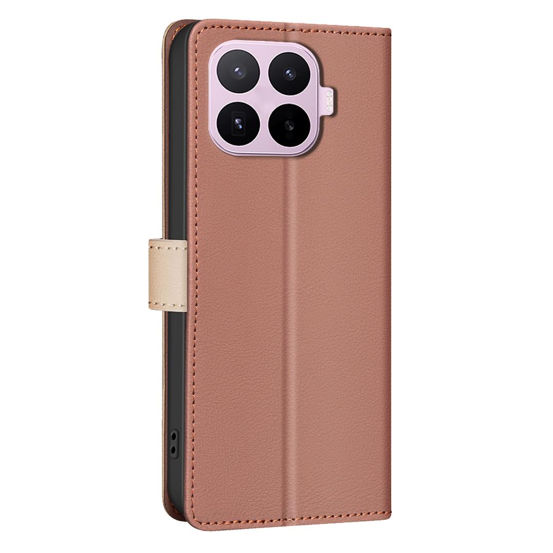 For Xiaomi 17T Pro 5G Color Matching RFID Anti-theft Leather Phone Case - Brown - EDA007366910B