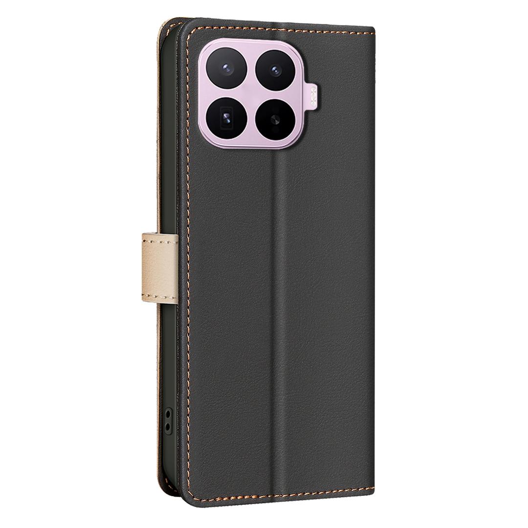 For Xiaomi 17T Pro 5G Color Matching RFID Anti-theft Leather Phone Case - Black - EDA007366910C