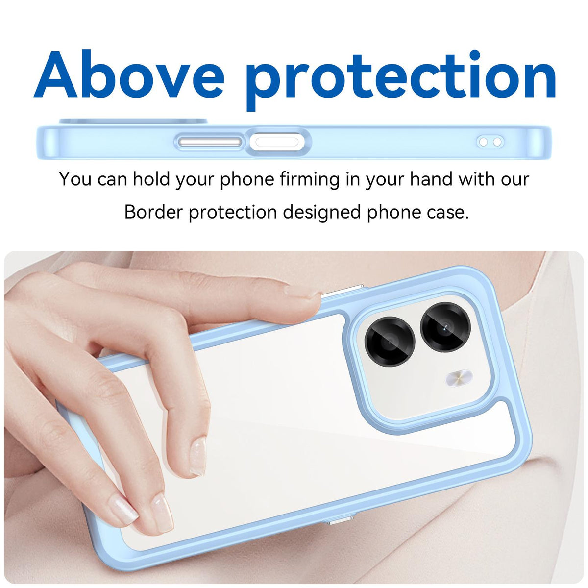 For Honor X6e 4G Colorful Series Acrylic Hybrid TPU Phone Case - Blue - EDA007398827B
