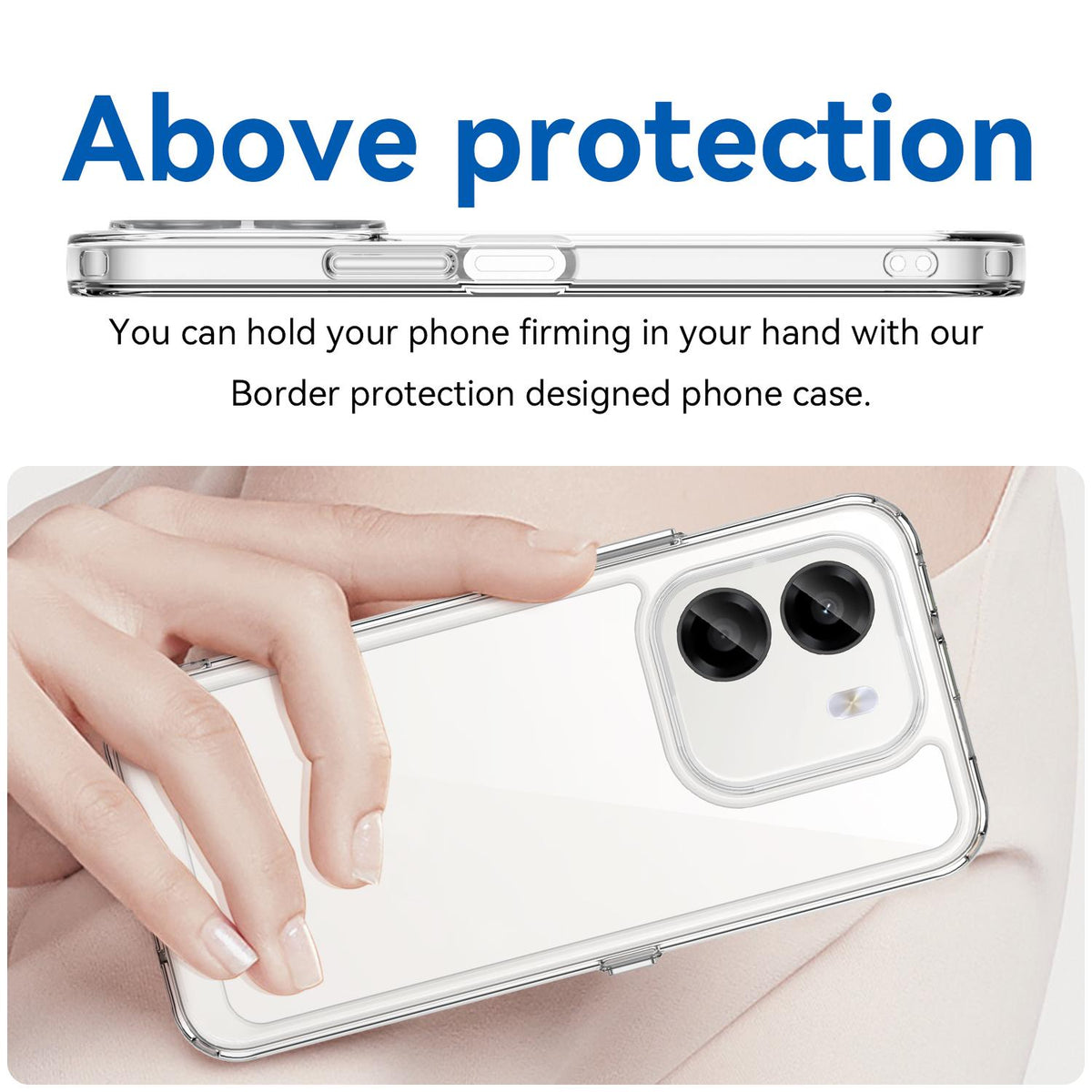 For Honor X6e 4G Colorful Series Acrylic Hybrid TPU Phone Case - Transparent - EDA007398827E