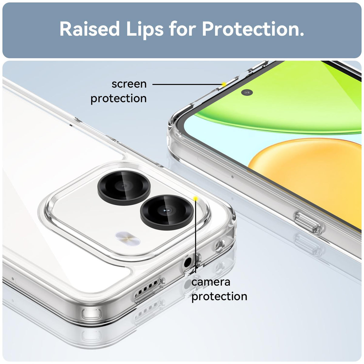For Honor X6e 4G Colorful Series Acrylic Hybrid TPU Phone Case - Transparent - EDA007398827E