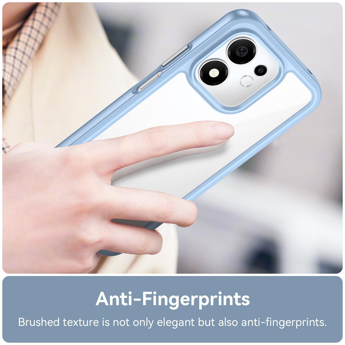 For Honor 600 Smart 5G Colorful Series Acrylic Hybrid TPU Phone Case - Blue - EDA007398828B