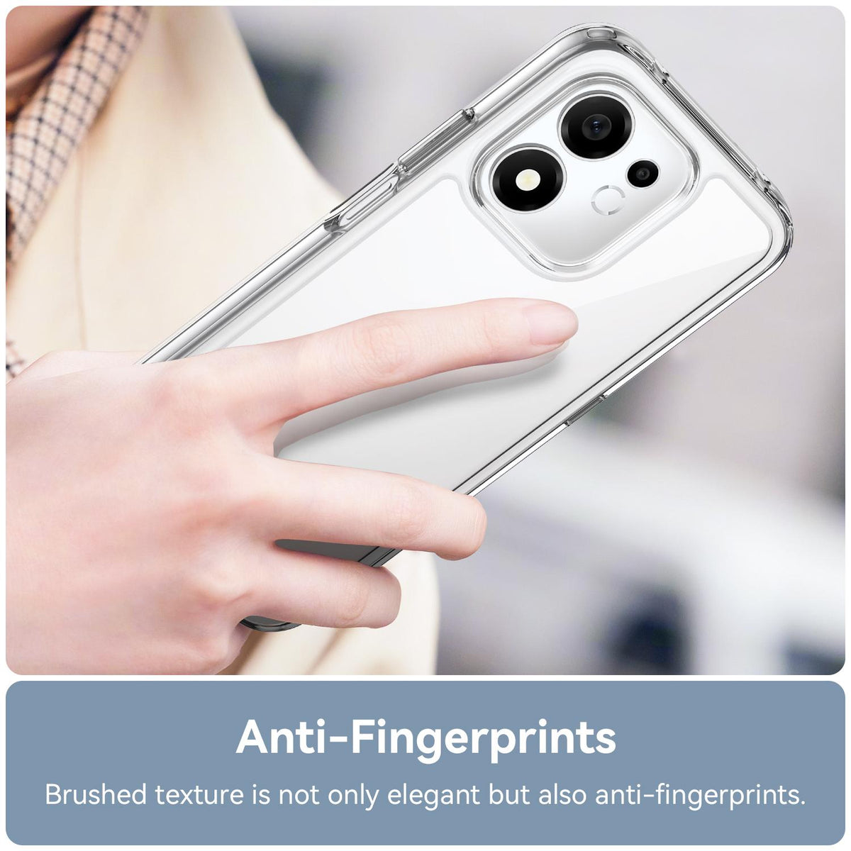 For Honor 600 Smart 5G Colorful Series Acrylic Hybrid TPU Phone Case - Transparent - EDA007398828E