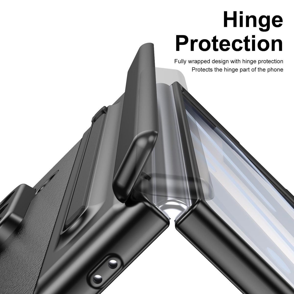 For Galaxy Z Fold8 Ultra 5G Integrated PC + PU Phone Case with Pen / Pen Box - Black - EDA007453006D