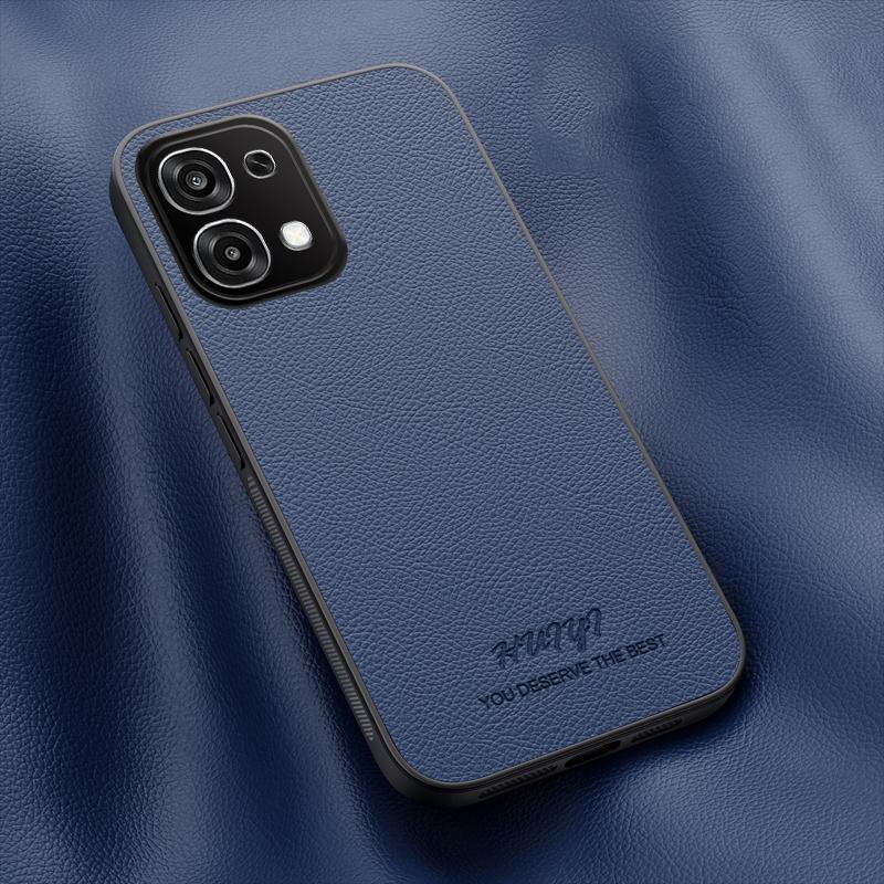 For OPPO A6 Pro Global HUIYI Leather Magnetic Phone Case - Blue - EDA007505216A