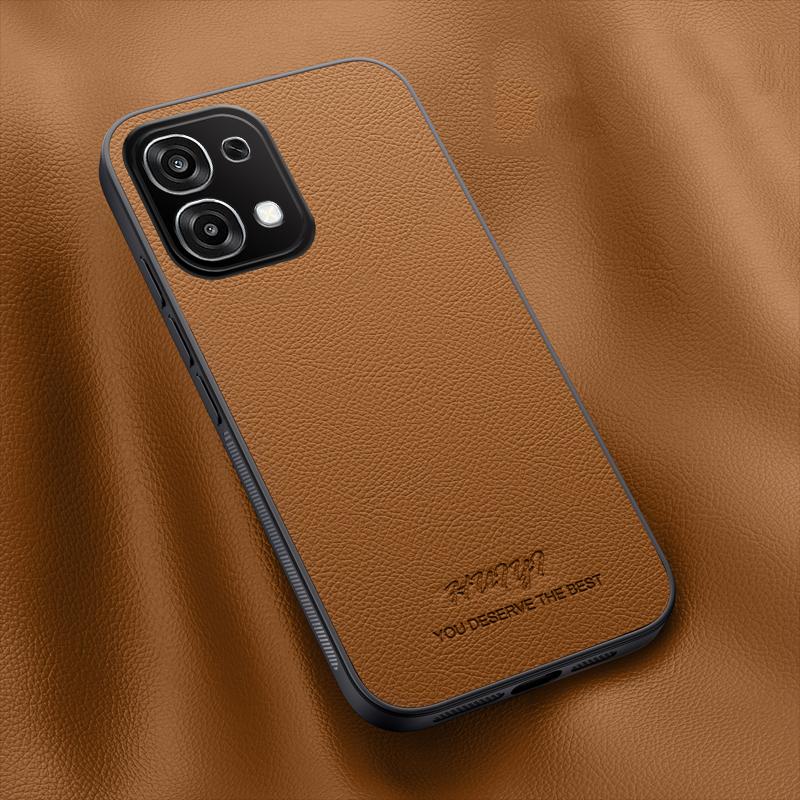 For OPPO A6 Pro Global HUIYI Leather Magnetic Phone Case - Brown - EDA007505216E
