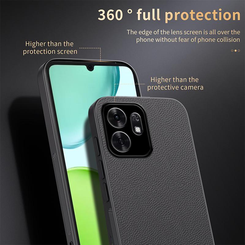 For Honor X6d 5G HUIYI Leather Magnetic Phone Case - Brown - EDA007533937E