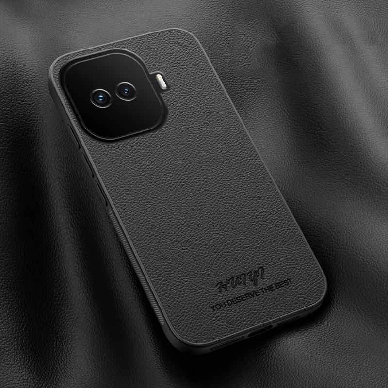 For vivo iQOO Z11 Turbo HUIYI Leather Magnetic Phone Case - Black - EDA007535029B