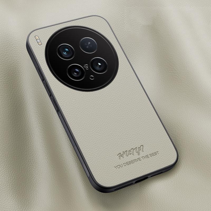 For vivo X200 Ultra HUIYI Leather Magnetic Phone Case - White - EDA007535038D