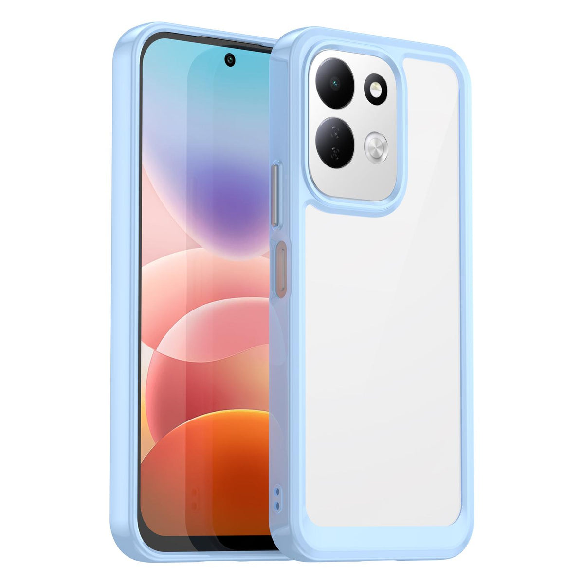 For Redmi 17 5G / 4G Global 170mm Colorful Series Acrylic Hybrid TPU Phone Case - Blue - EDA007600517B
