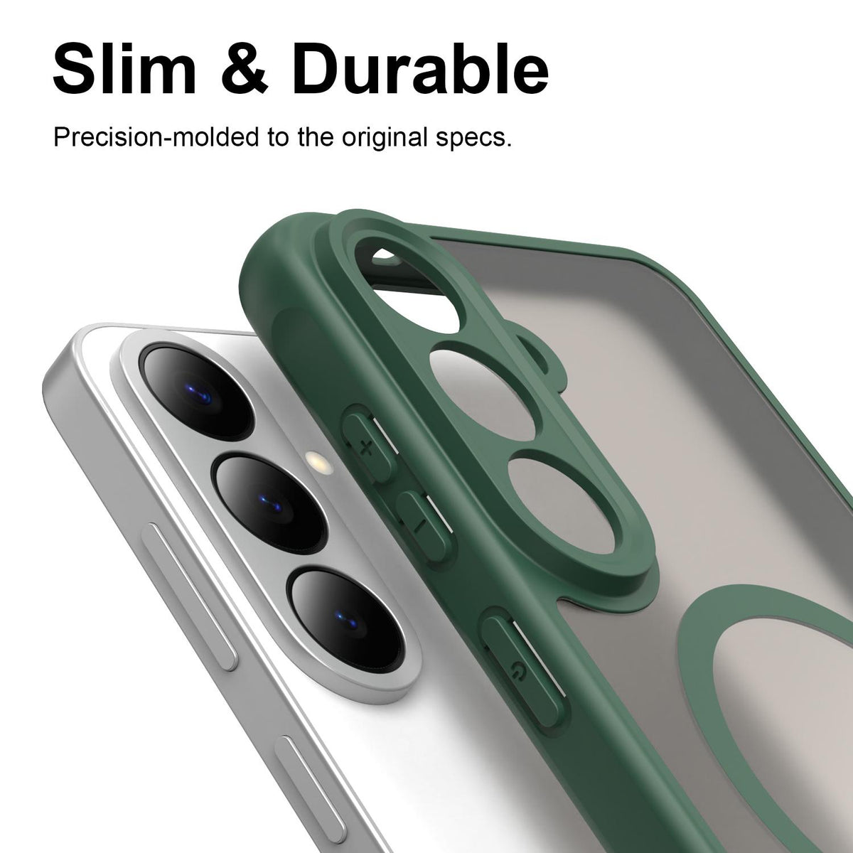 For Galaxy S26 FE 5G Fan Dun Series TPU Hybrid PC Frosted Magsafe Phone Case - Green - EDA007729011C