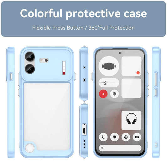 For Nothing Phone 4b Colorful Series Acrylic Hybrid TPU Phone Case(Blue)