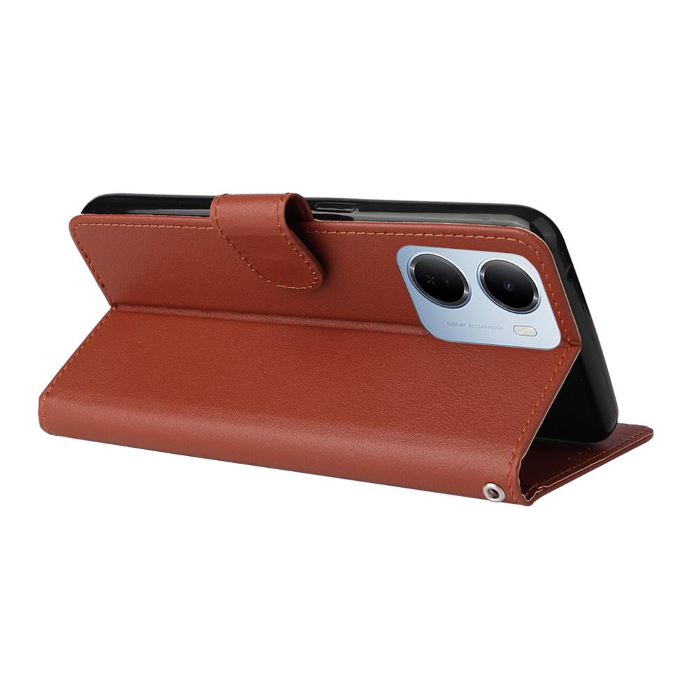 For Redmi 15a 5G 3-Card Slots Multifunctional Leather Phone Case - Brown - EDA007752813A