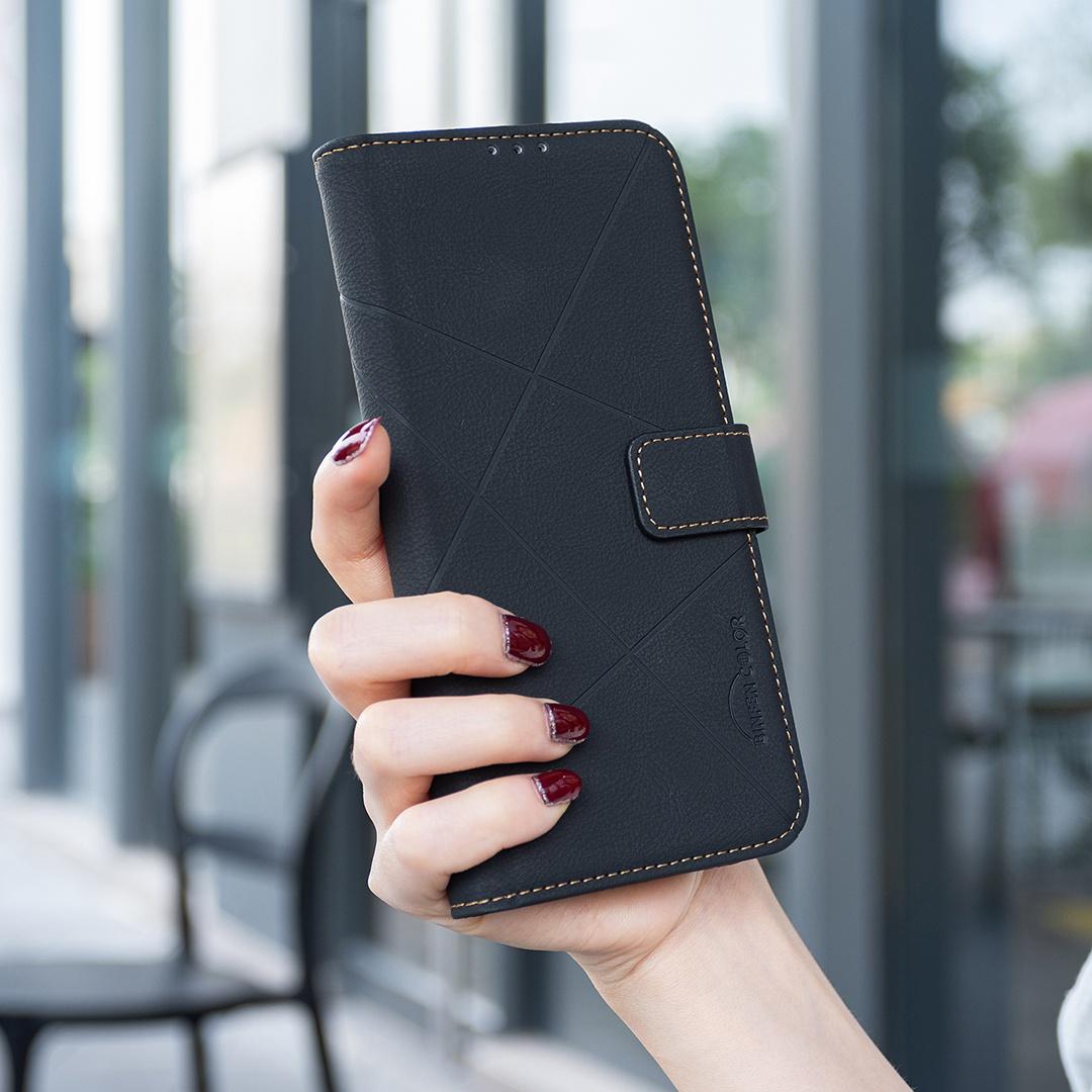 For Redmi Note 17 Pro 5G Global 163mm Geometric Pattern RFID Leather Phone Case(Black)