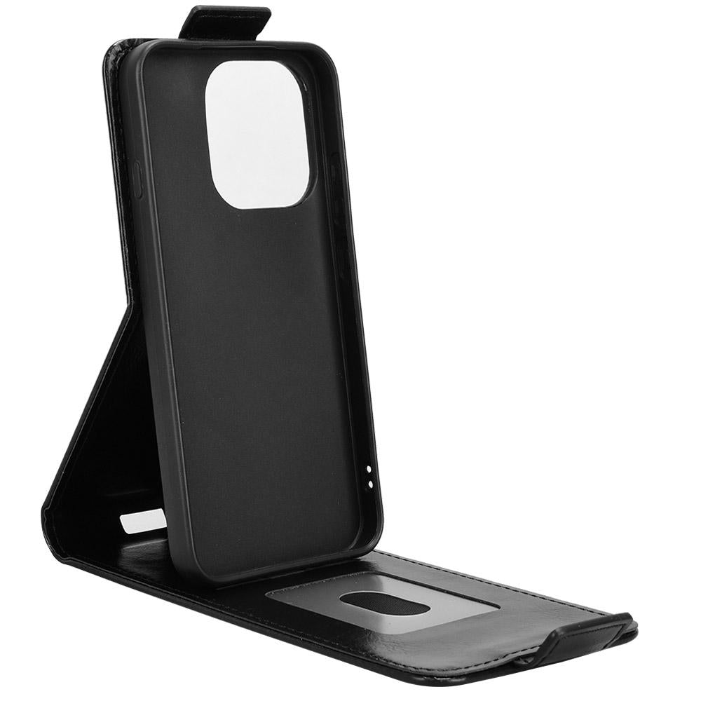 For OPPO Reno16 F 5G / Reno16 FS 5G Magnetic Vertical Flip Leather Phone Case with Buckle - Black - EDA007931224A