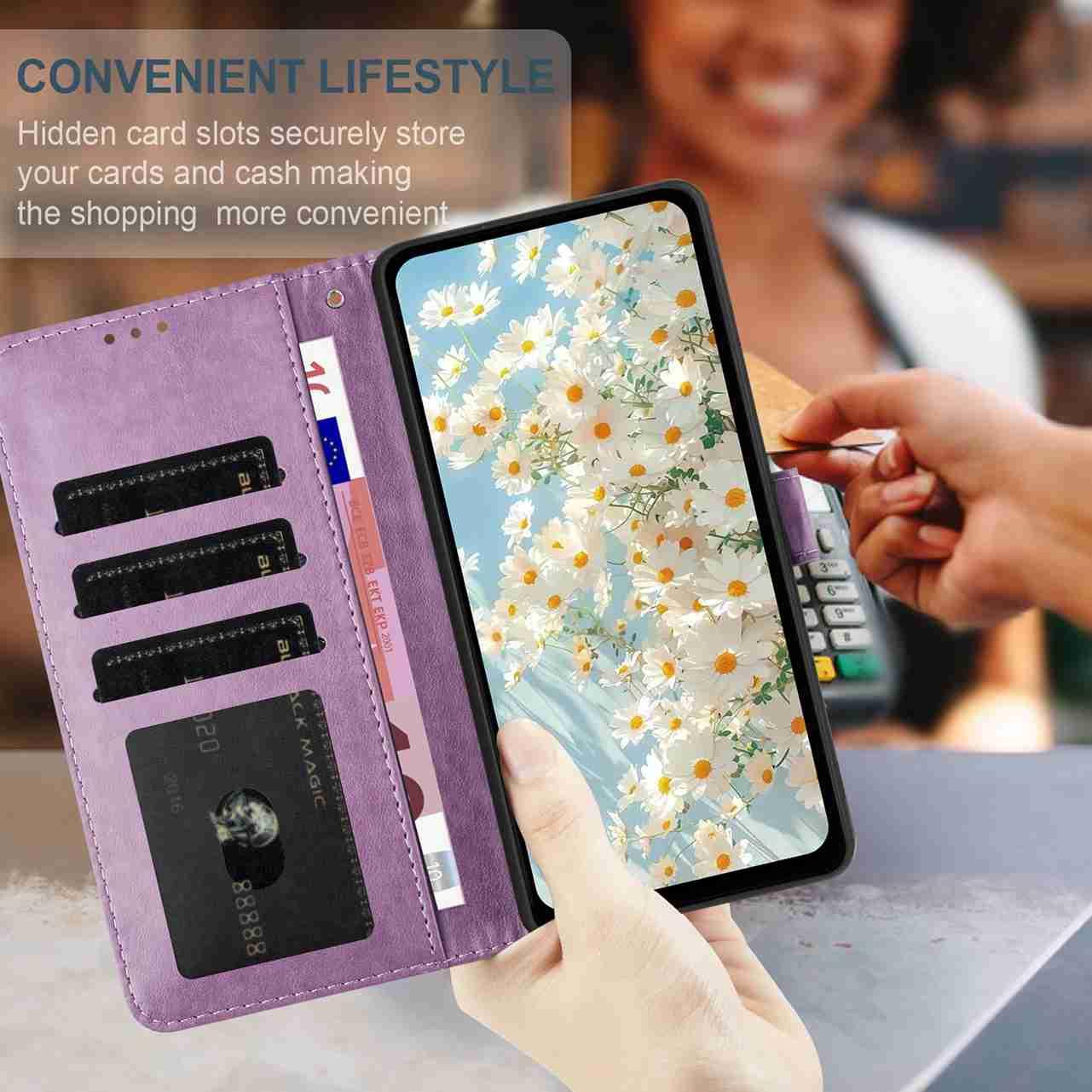 For Redmi K90 Pro Max / Poco F8 Ultra Daisy Embossed Leather Phone Case(Light Purple)