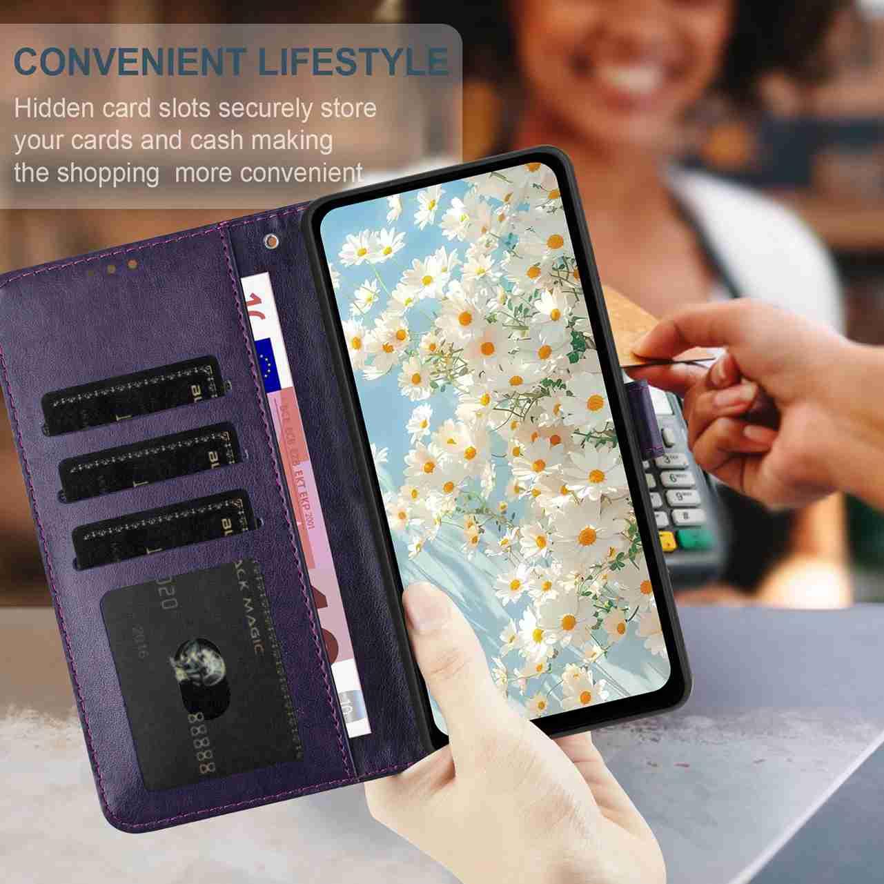 For Redmi K90 Pro Max / Poco F8 Ultra Daisy Embossed Leather Phone Case(Dark Purple)