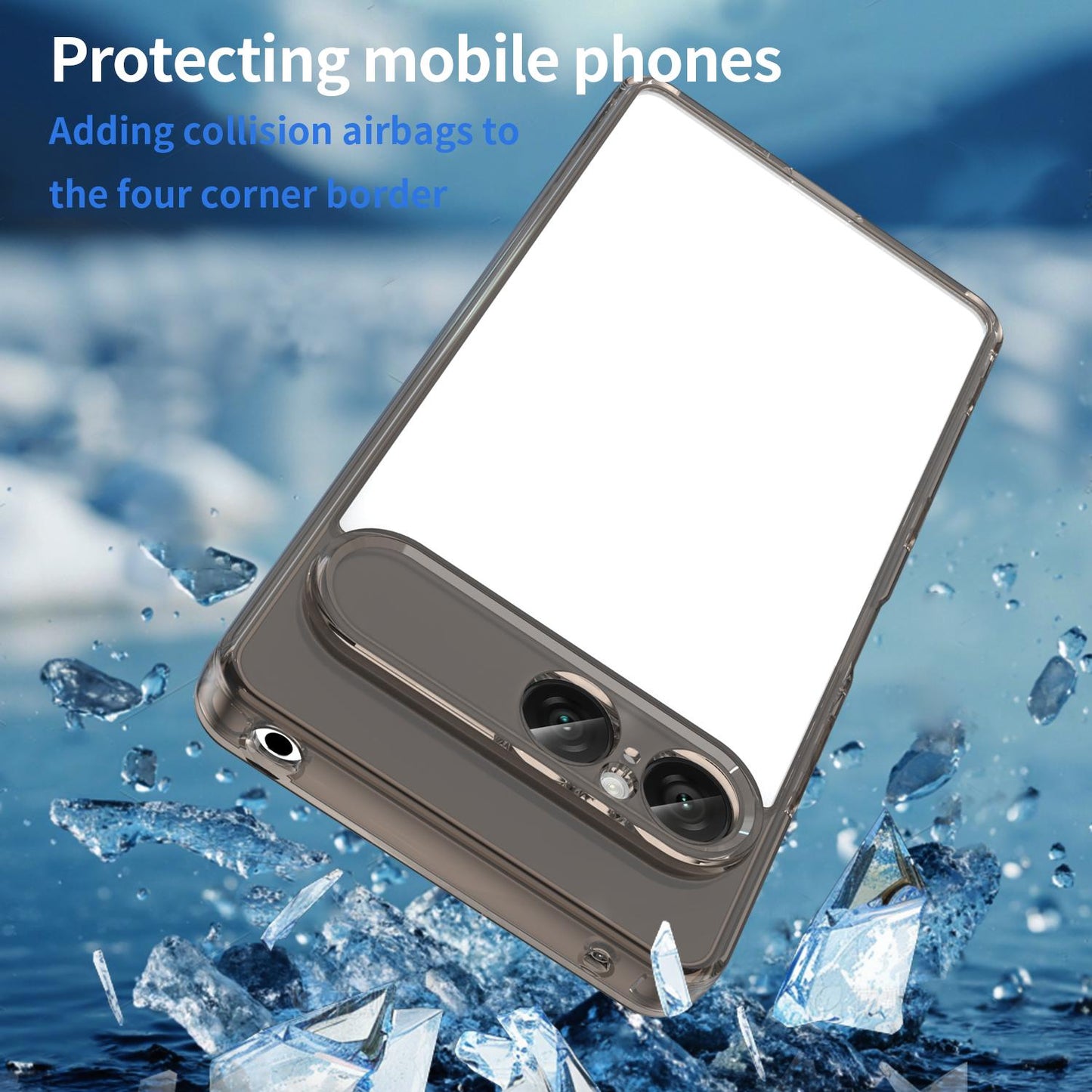 For Sony Xperia 10 VIII PC Hybrid TPU Airbag Shockproof Phone Case(Transparent Black)