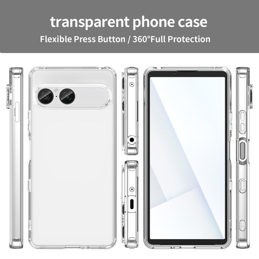 For Sony Xperia 10 VIII PC Hybrid TPU Airbag Shockproof Phone Case(Transparent)