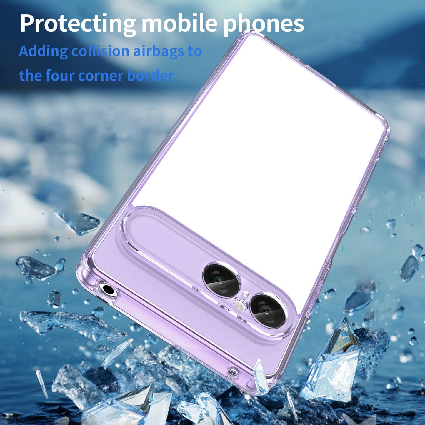 For Sony Xperia 10 VIII PC Hybrid TPU Airbag Shockproof Phone Case(Transparent Purple)