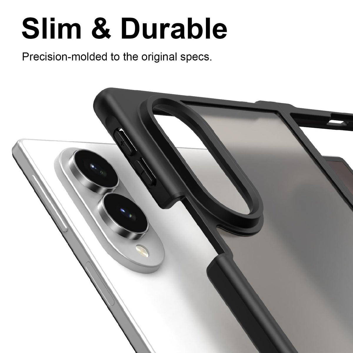 For Galaxy Z Fold8 5G Fan Dun Series TPU Hybrid PC Frosted Phone Case - Black - EDA008121103A