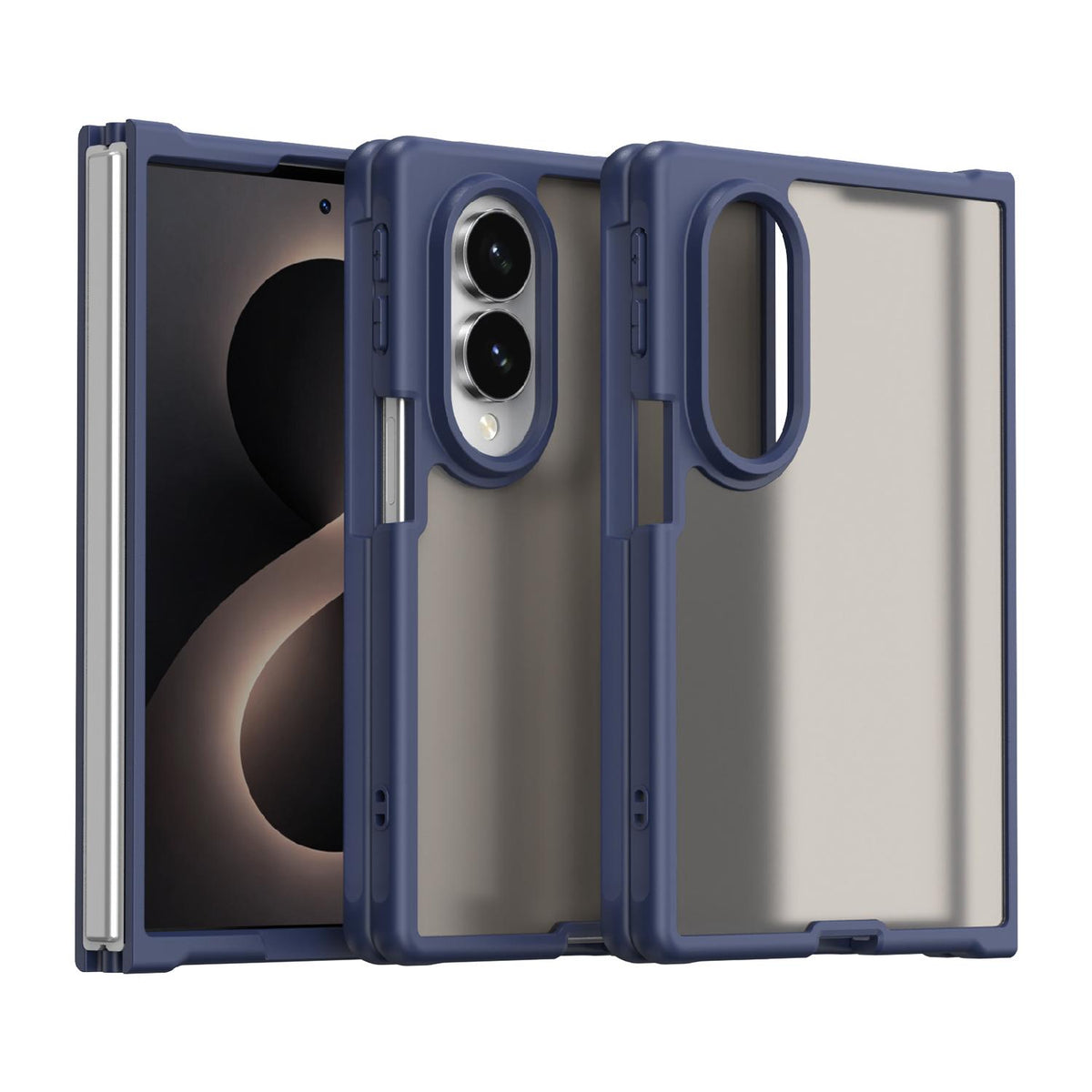 For Galaxy Z Fold8 5G Fan Dun Series TPU Hybrid PC Frosted Phone Case - Blue - EDA008121103B
