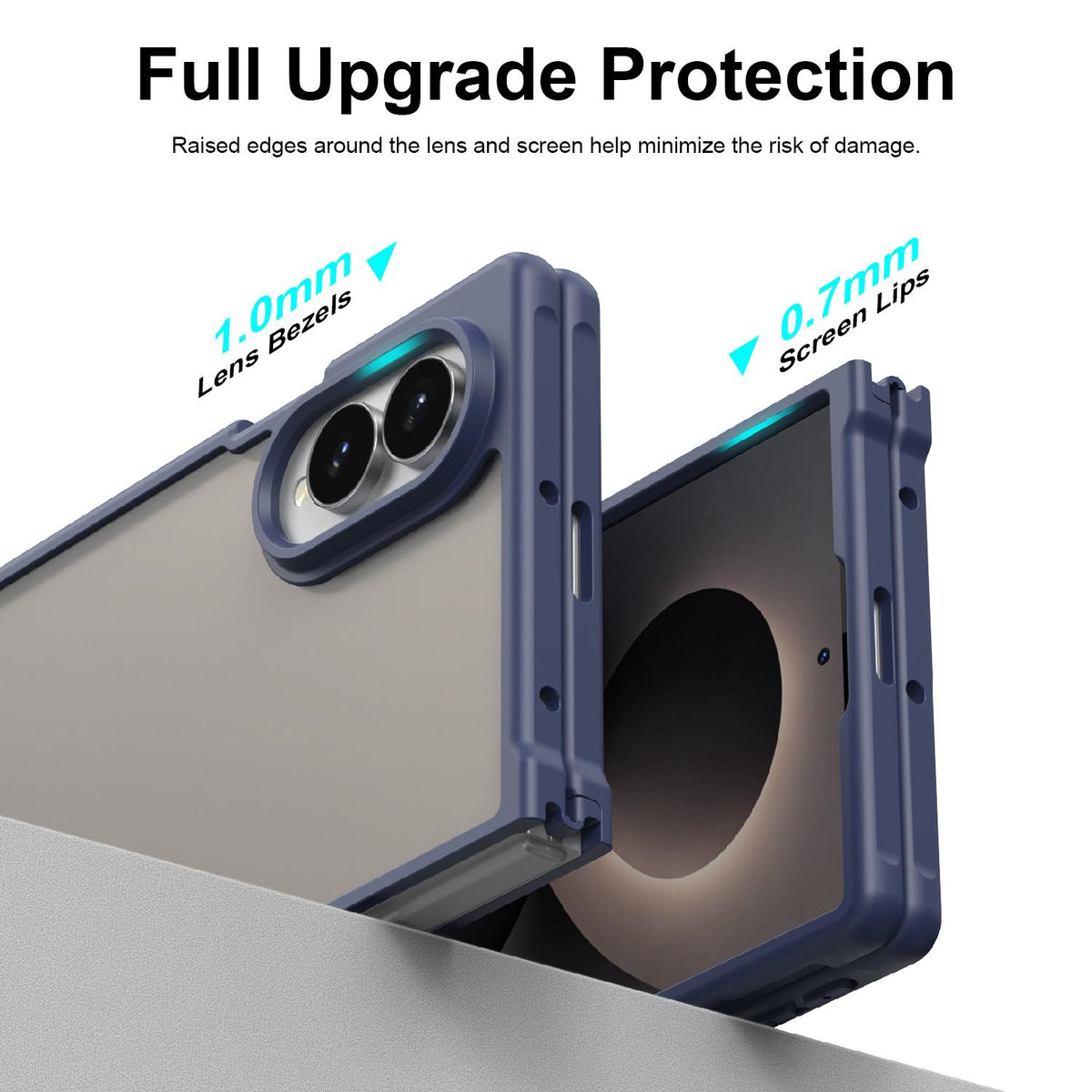 For Galaxy Z Fold8 5G Fan Dun Series TPU Hybrid PC Frosted Phone Case - Blue - EDA008121103B