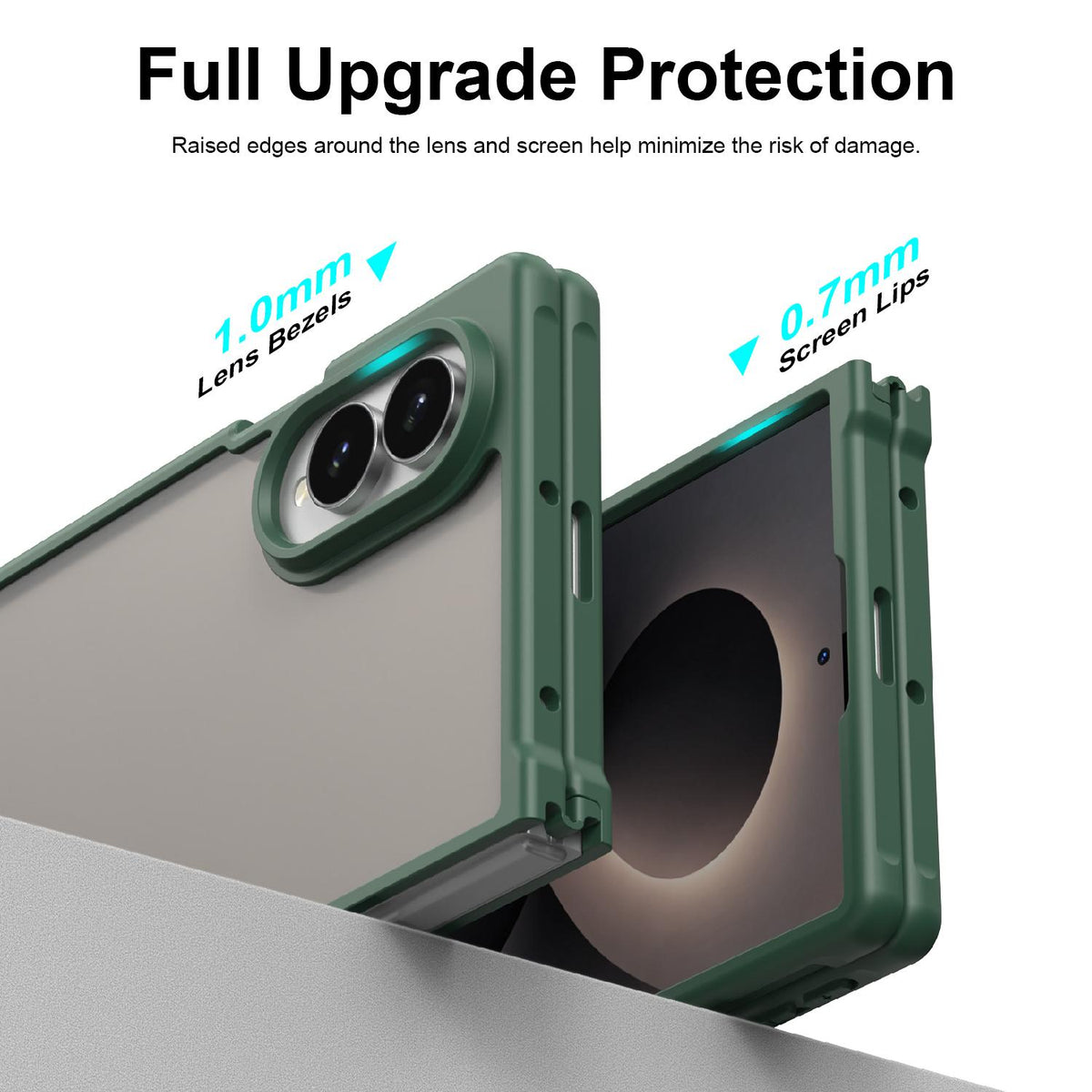 For Galaxy Z Fold8 5G Fan Dun Series TPU Hybrid PC Frosted Phone Case - Green - EDA008121103C