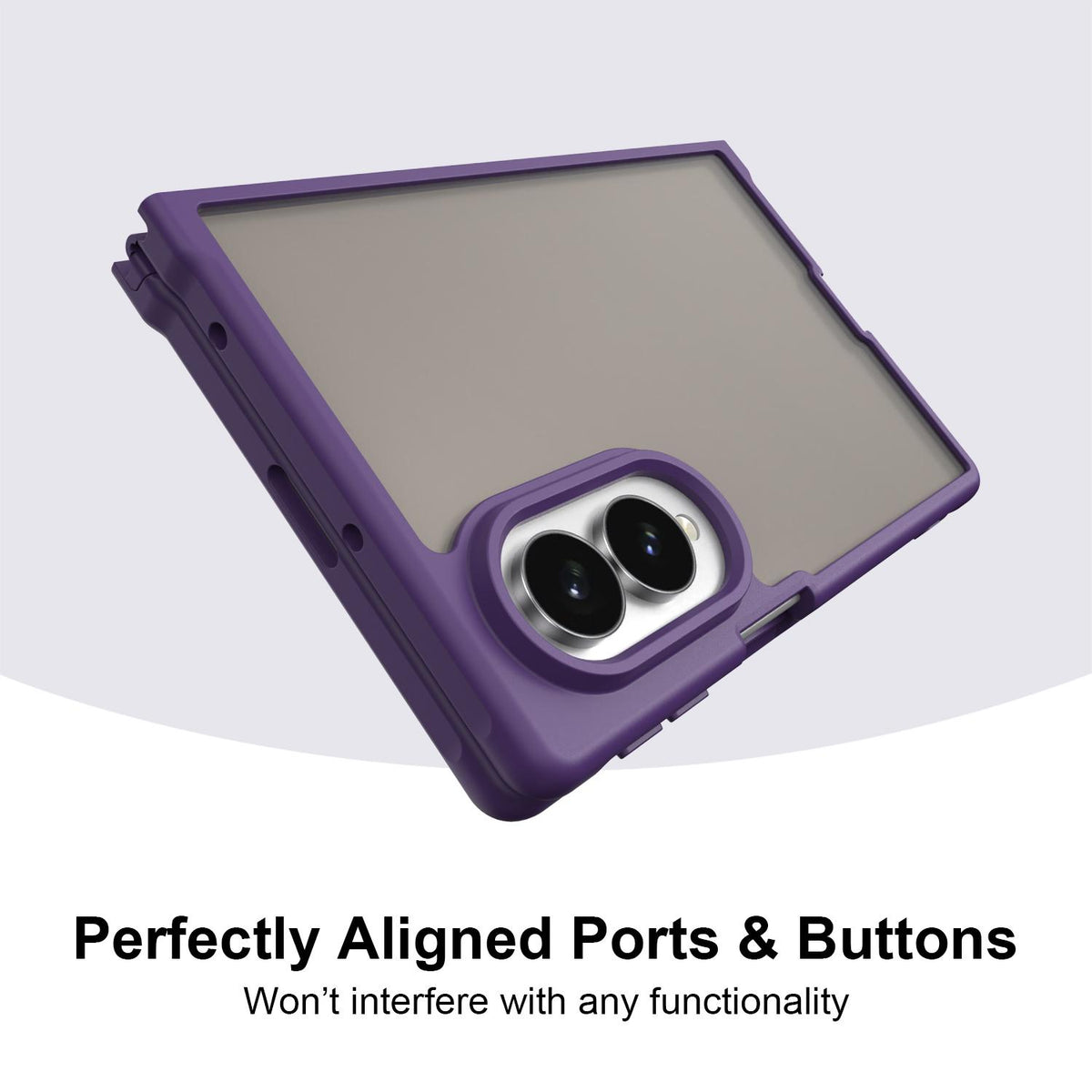 For Galaxy Z Fold8 5G Fan Dun Series TPU Hybrid PC Frosted Phone Case - Purple - EDA008121103D