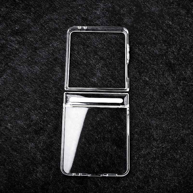 For Galaxy Z Flip8 5G Transparent PC Axis Shockproof Phone Case - Default - EDA008388304