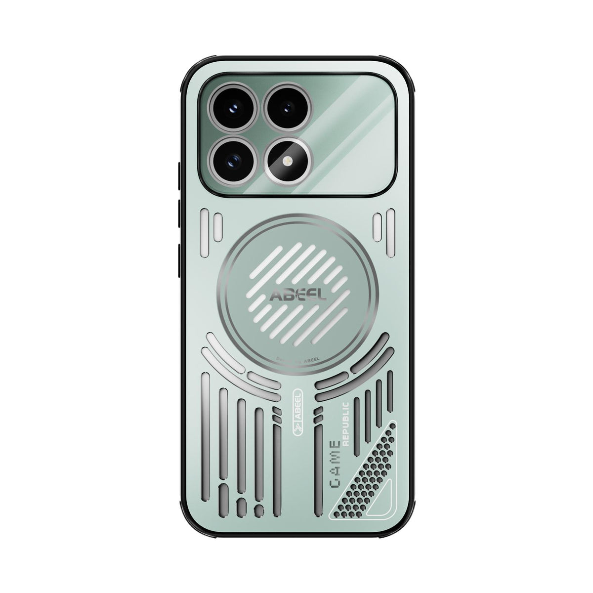 For Redmi K90/Poco F8 Pro ABEEL Ice Fox Series Magsafe Heat Sink Cooling Phone Case(Light Green)