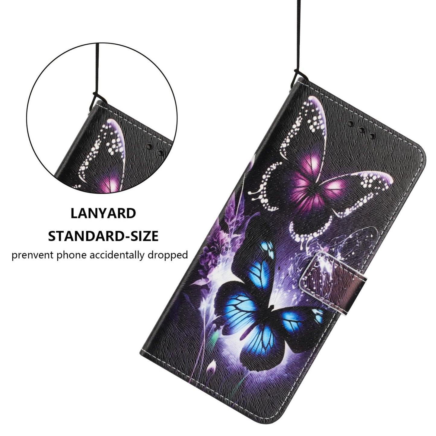 For Redmi K90 Pro Max / Poco F8 Ultra Color Drawing Pattern Leather Phone Case(Two Butterflies)
