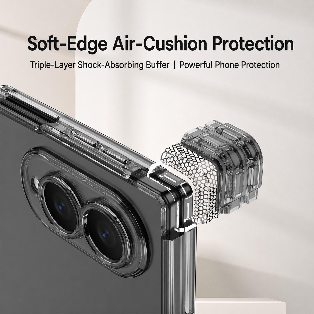 For Galaxy Z Fold8 5G GKK Magnetic Hinge Folding Airbag Full Cover Phone Case(Transparent)