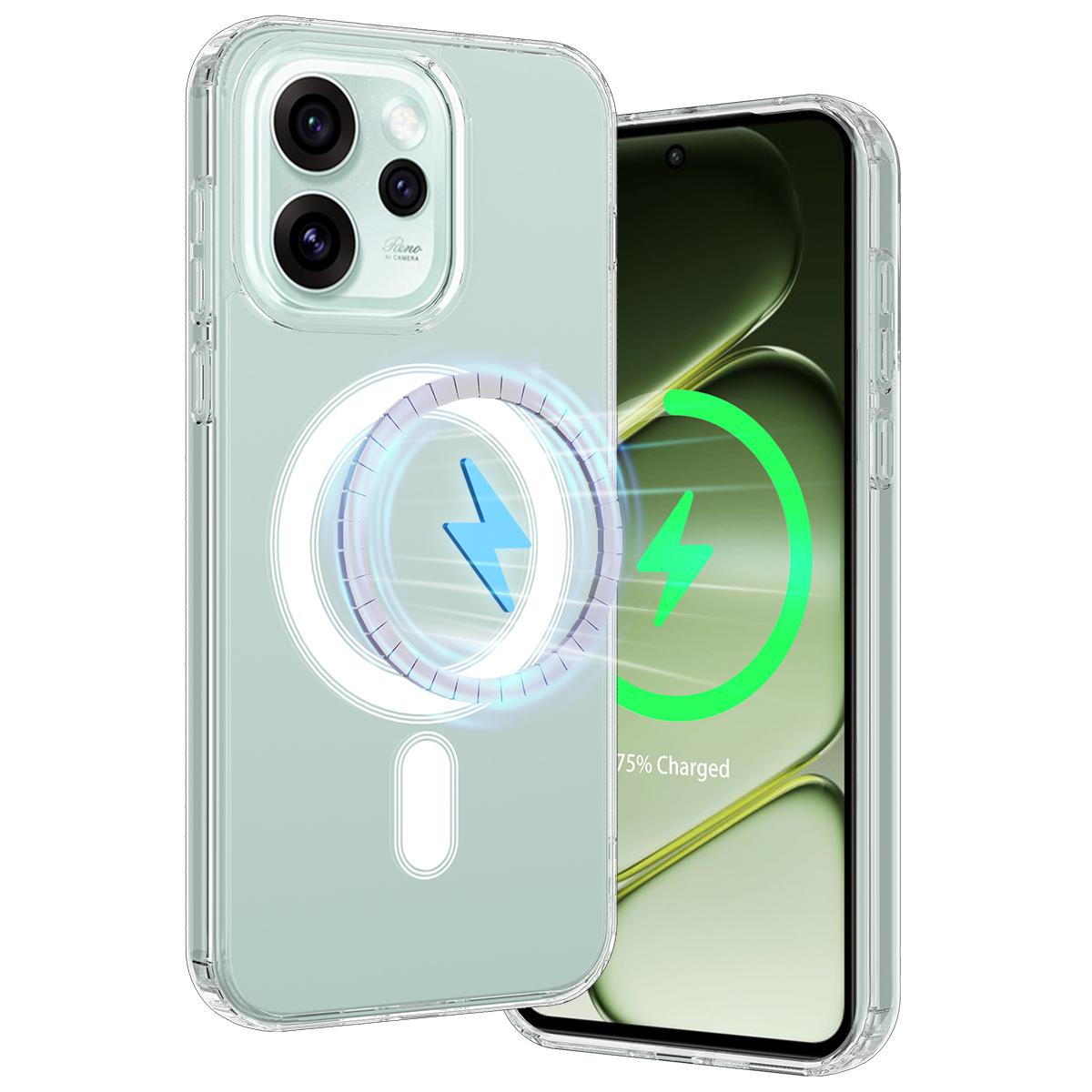 For OPPO Reno15 Pro Max 5G Global MagSafe Clear Acrylic PC Hybrid TPU Phone Case - Transparent - EDA008575808A