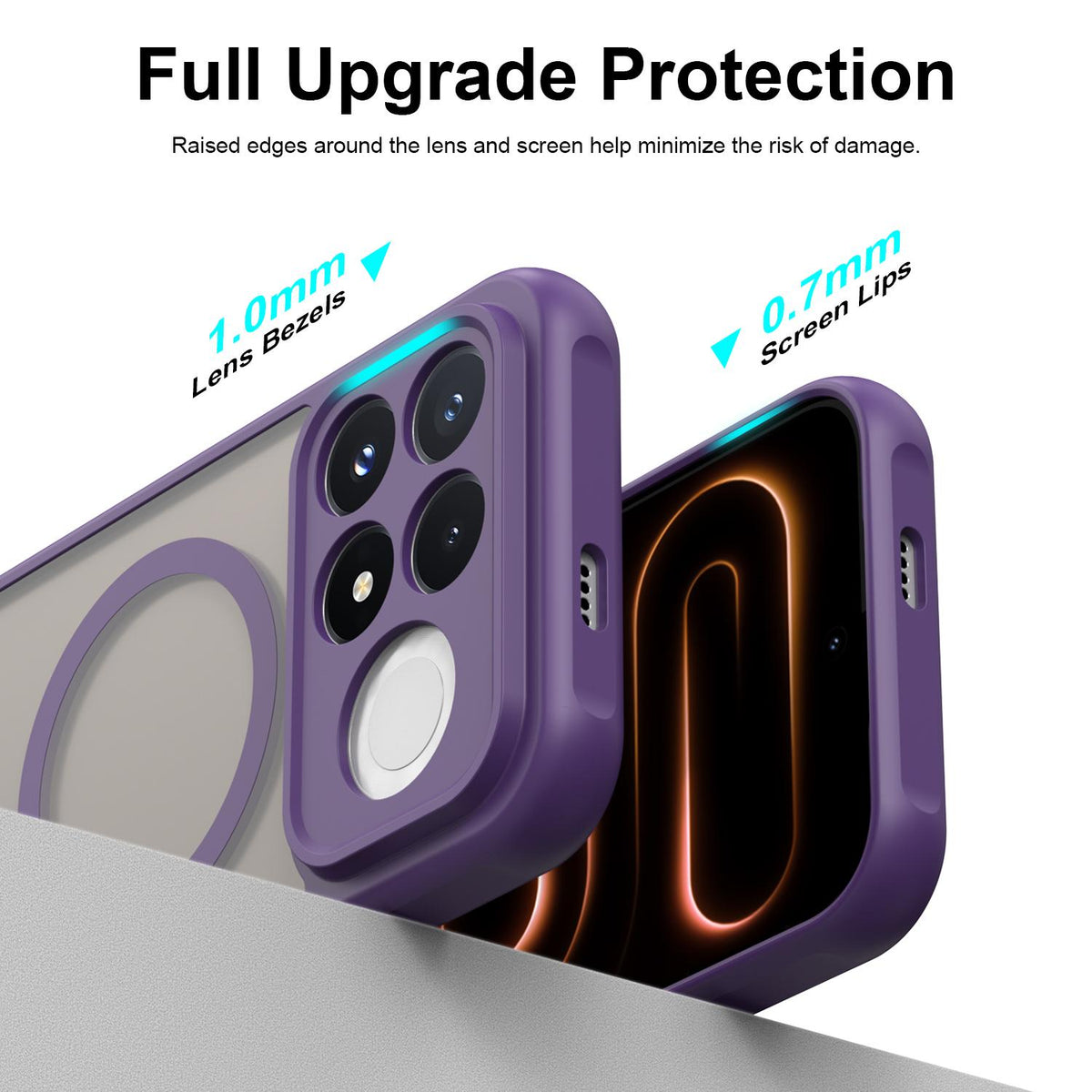 For Redmi K90 Fan Dun Series TPU Hybrid PC Frosted Magsafe Phone Case - Purple - EDA008596108D