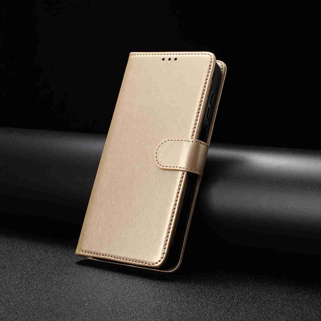 For Redmi K90 Pro Max / Poco F8 Ultra Lambskin 8-card Slot Leather Phone Case(Gold)